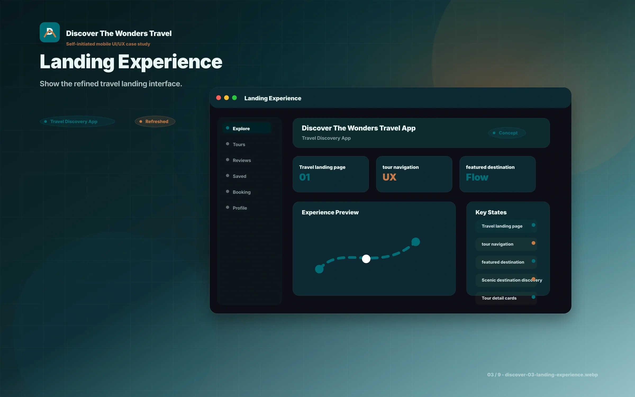 Discover The Wonders Travel App UI/UX screen 3