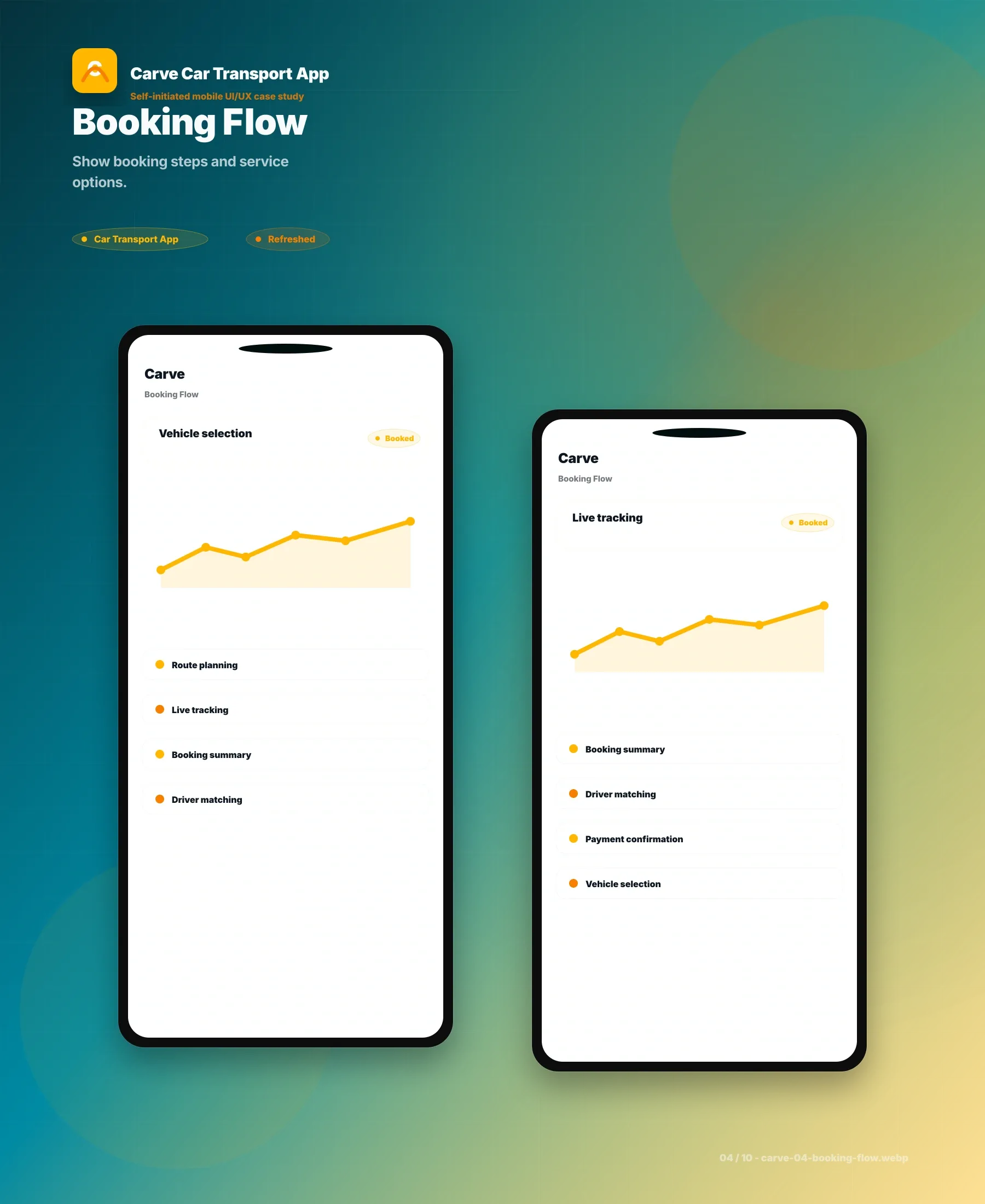 Carve Car Transport App UI/UX screen 4
