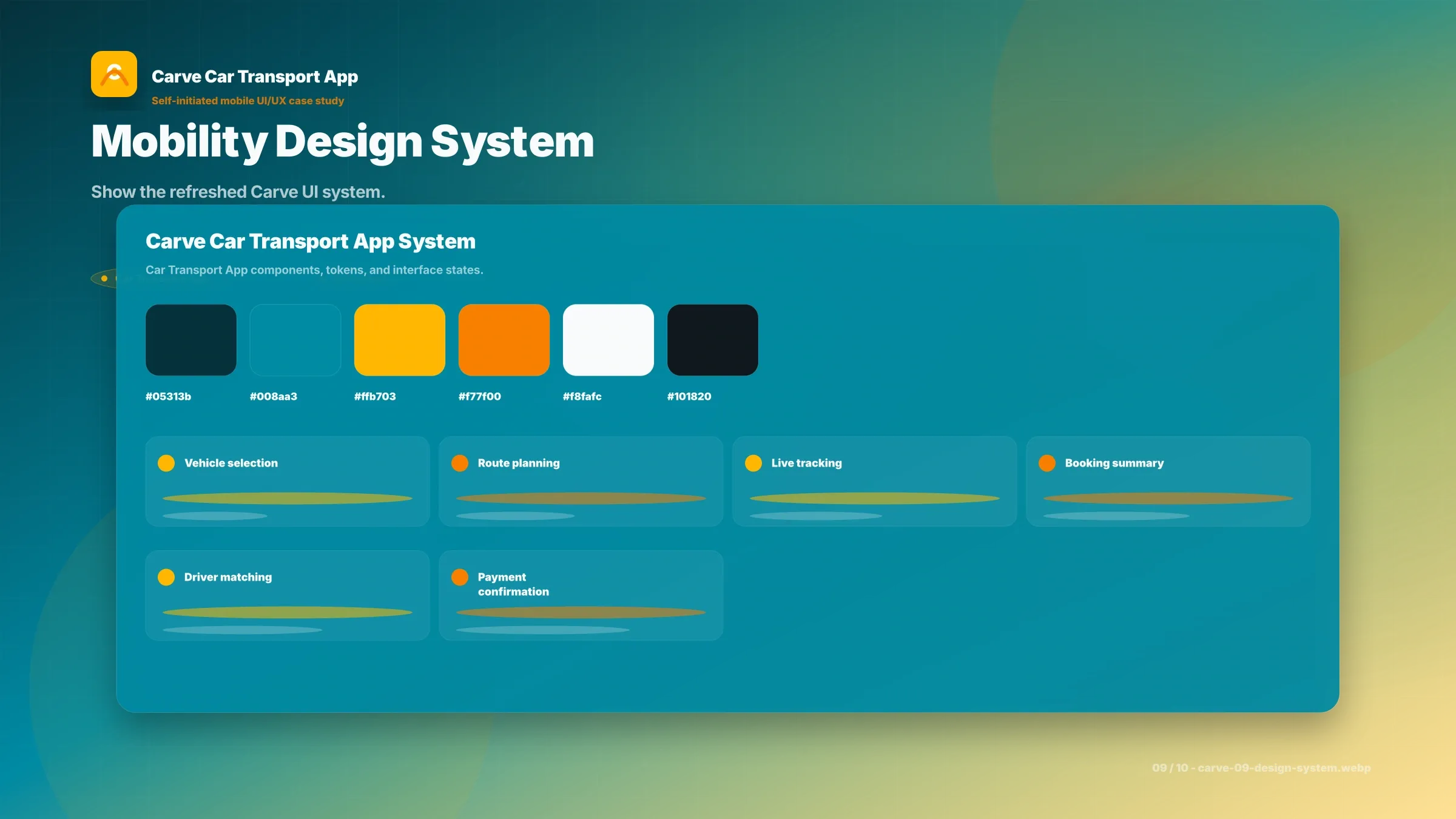 Carve Car Transport App UI/UX screen 9