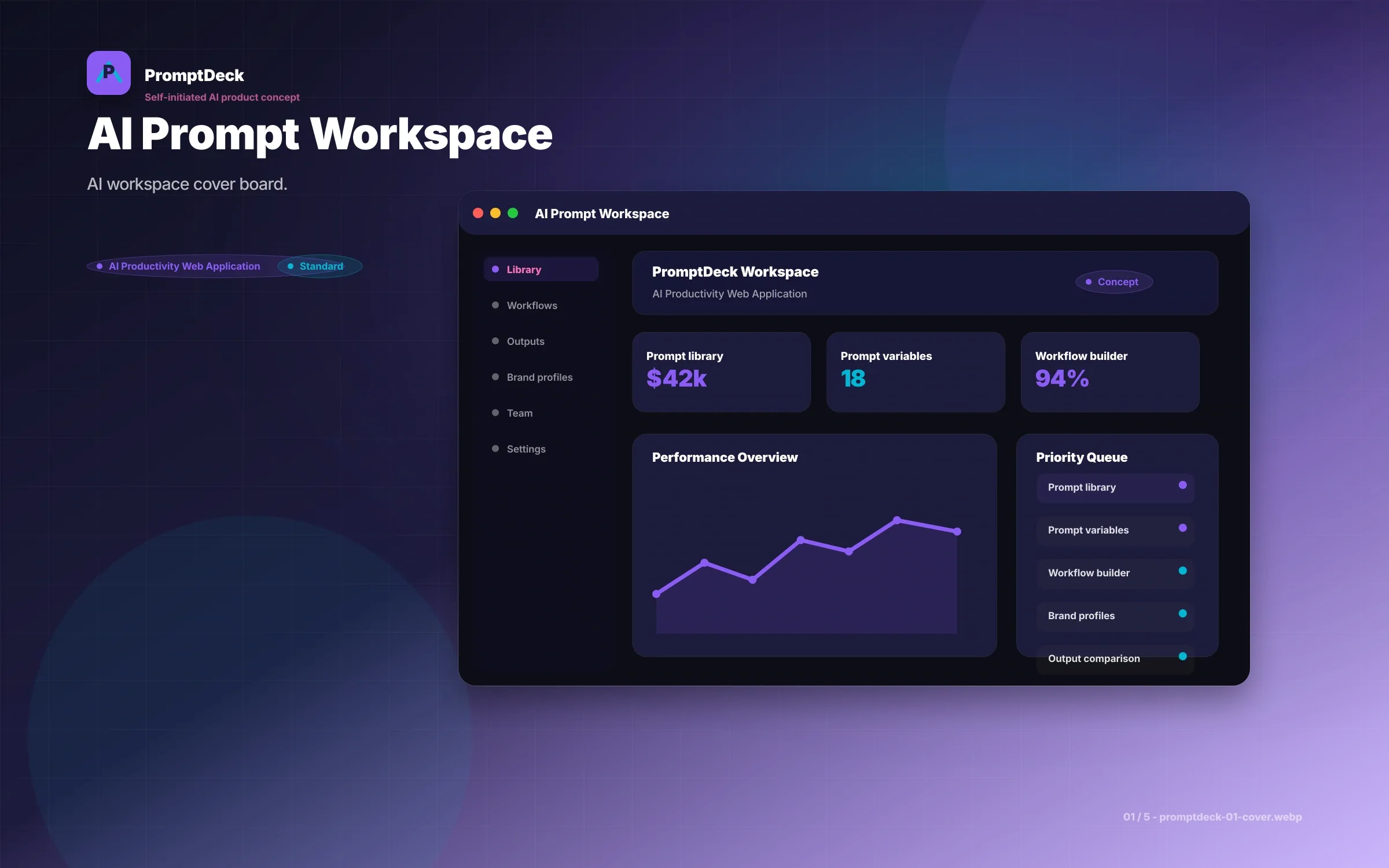 PromptDeck UI/UX screen 1