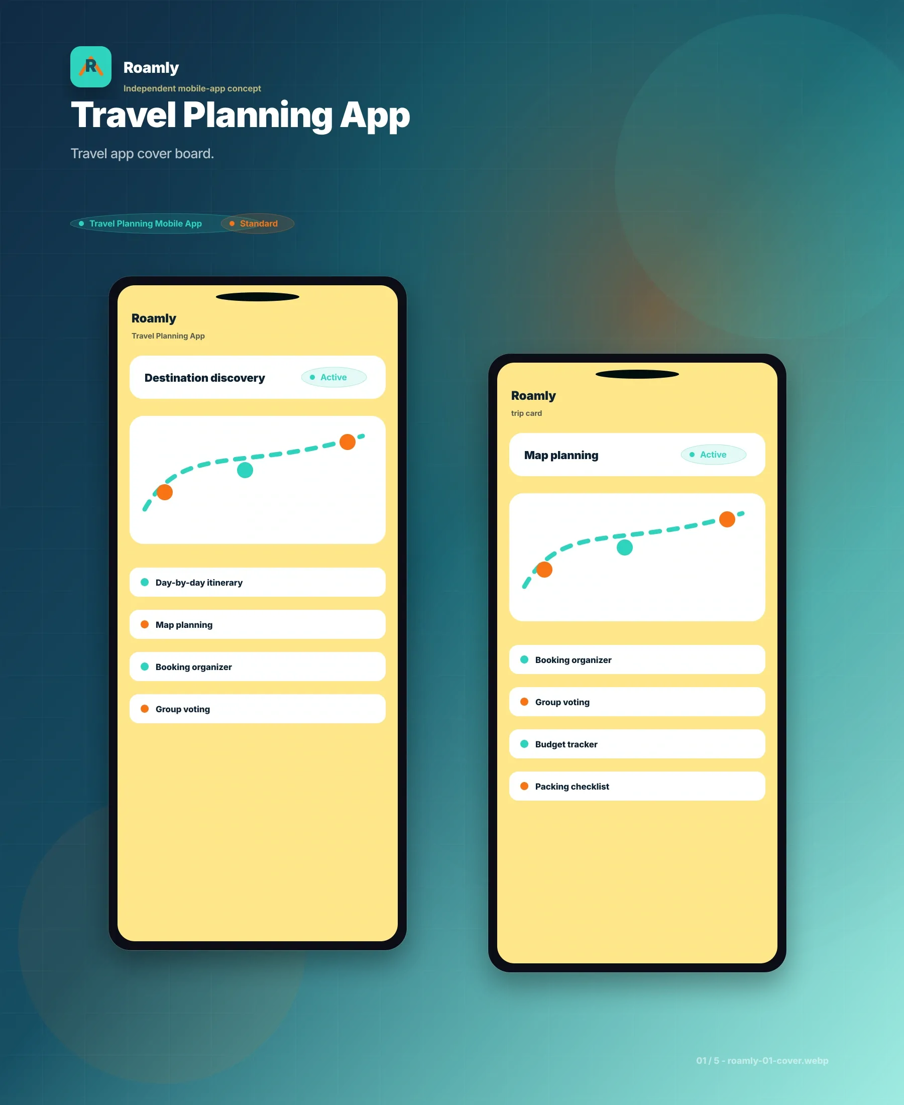 Roamly UI/UX screen 1