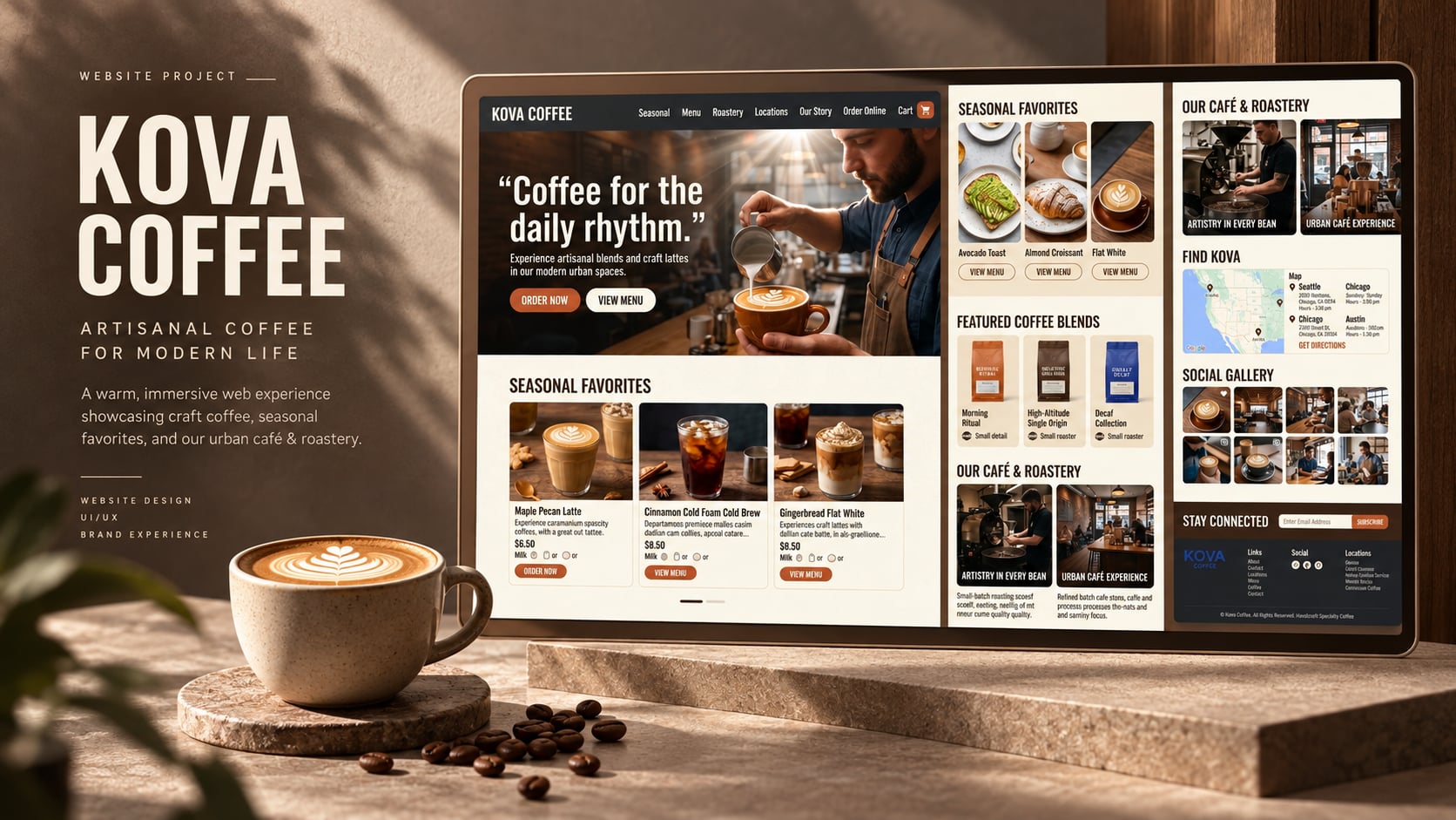 Kova Coffee Website cover