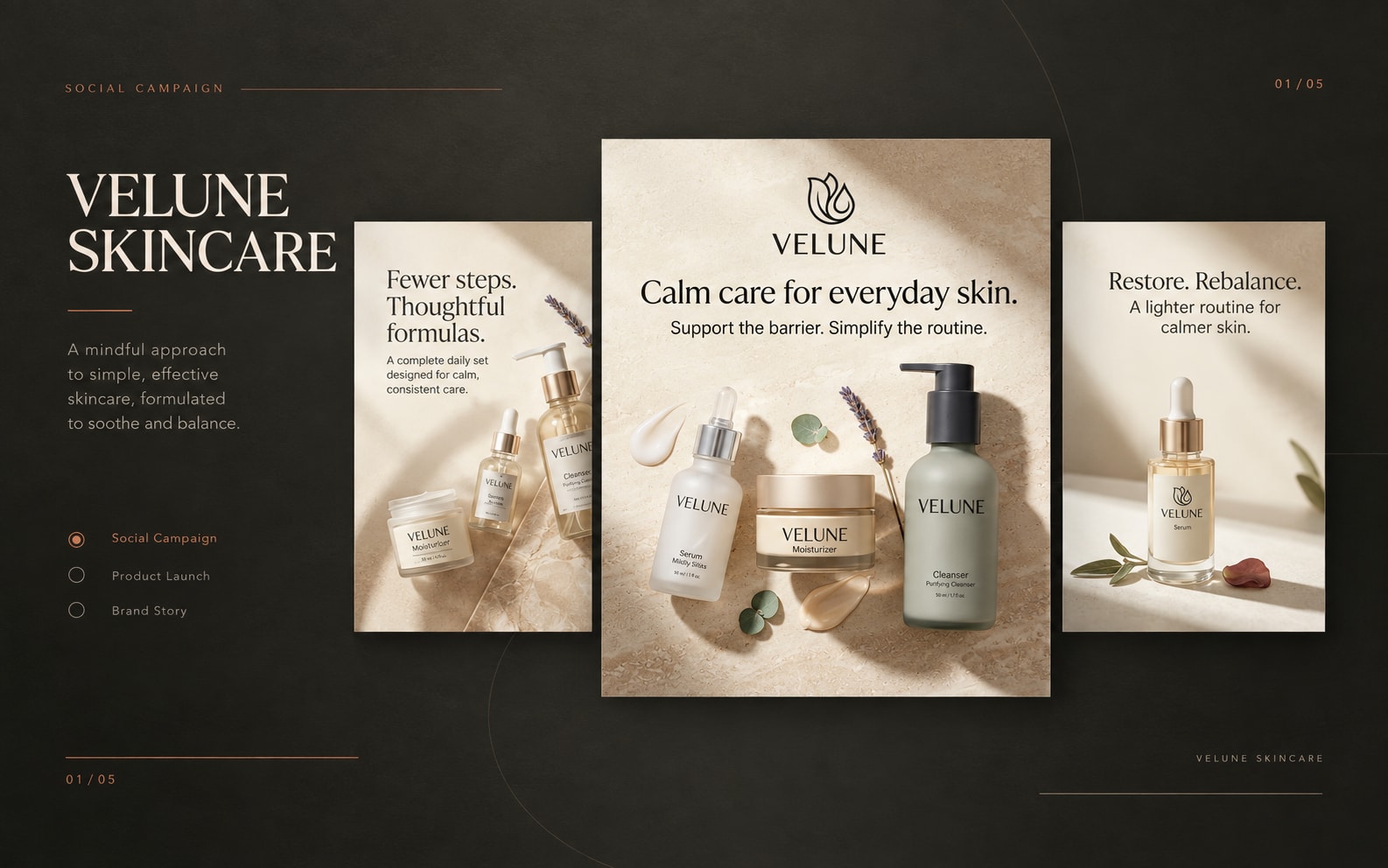 Velune Skincare Social Campaign cover