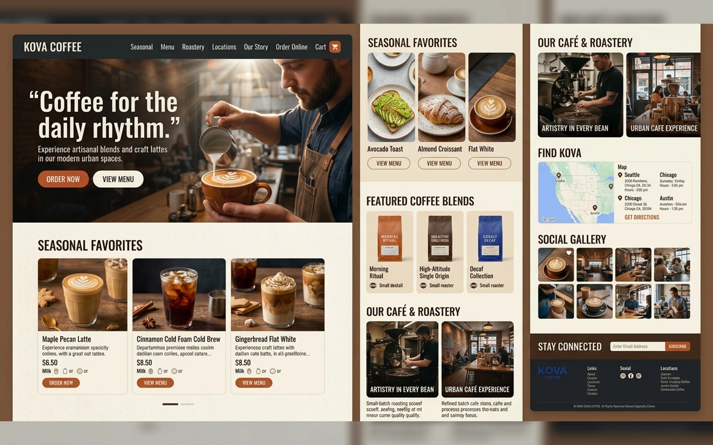Kova Coffee Website gallery item 1